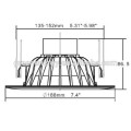 Étoile d&#39;énergie d&#39;ETL dimmable 4 pouces 6 pouces 14w 18w a mené la lumière enfoncée